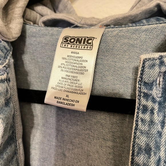 Sonic the Hedgehog Jean jacket Denim Jacket - Blue - Picture 4 of 7